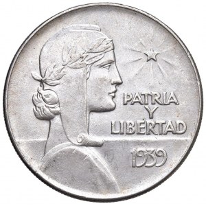 CUBA Peso 1939 - KM 22 AG (g 26,67)...