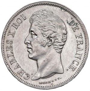 FRANCE Charles X (1824-1830) 5 Francs 1830 A Border in Relief...