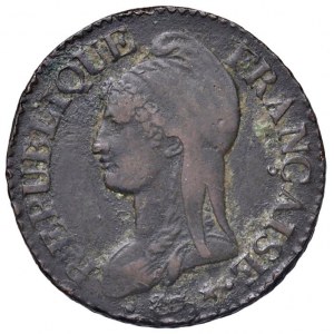 FRANCIA 5 Centimes l'an 8 AA Metz - KM 640 CU (g 10,51) Buon...