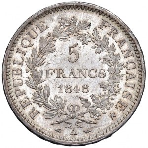 FRANCIA Seconda repubblica (1848-1852) 5 Franchi 1848 A - KM...