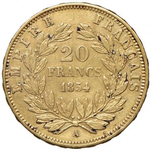 FRANCIA Napoleone III (1852-1870) 20 Franchi 1854 A - KM 781...