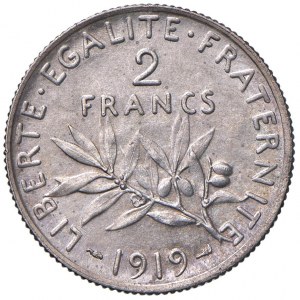 FRANCE 2 Francs 1919 - KM 845.1 AG (g 10.00)...