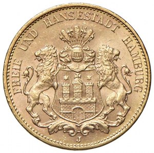 GERMANY Hamburg - 20 Marks 1913 J - KM 618 AU (g 7.99)...