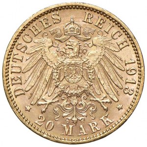 GERMANIA Amburgo - 20 Marchi 1913 J - KM 618 AU (g 7,99)...