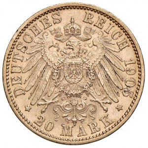 GERMANIA Baviera - Ottone (1895-1913) 20 Marchi 1905 - KM 92...