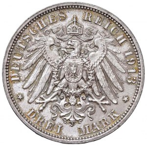 ALLEMAGNE Saxe - Frederick Augustus (1904-1918) 3 Marks 19...