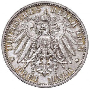 GERMANY Saxony - Frederick Augustus (1904-1918) 3 Marks 19...