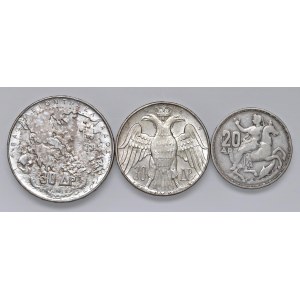 GRECE Lot de trois pièces en AG (g 18,00 + 12,00 + 7,37). C...