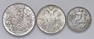 GRECJA Lot trzech monet w AG (g 18,00 + 12,00 + 7,37). C...