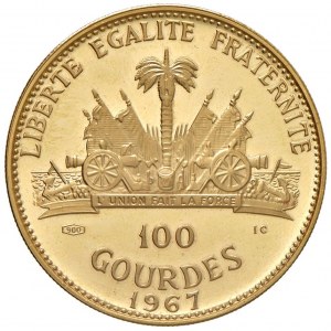 HAITI 100 Gourdes 1967 - Fr. 3 AU (g 19,75) In con fezione o...