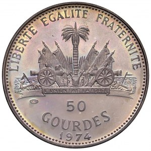 HAITI 50 Gourdes 1974 Année Sainte - AG (g 16,58) Dans une boîte ...
