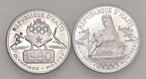 HAITI 50 Gourdes 1976 Innsbruck Olympics; 50 Gourdes 1980 O...