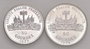 HAITI 50 Gourdes 1976 Innsbruck Olympics; 50 Gourdes 1980 O...