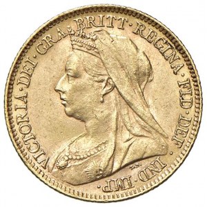 INGHILTERRA Vittoria (1837-1901) Mezza sterlina 1901 - KM 76...