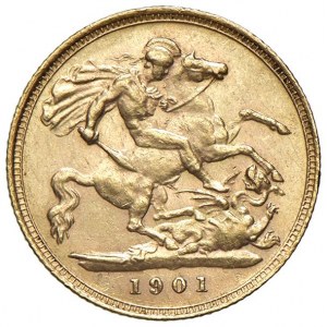 INGHILTERRA Vittoria (1837-1901) Mezza sterlina 1901 - KM 76...
