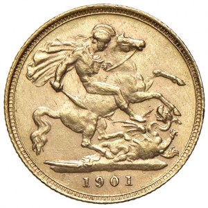 ENGLAND Victoria (1837-1901) Half Pound 1901 - KM 76...