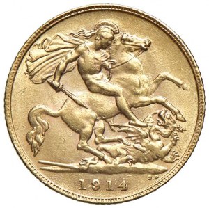 ENGLAND George V (1910-1936) Half Pound 1914 - AU (...