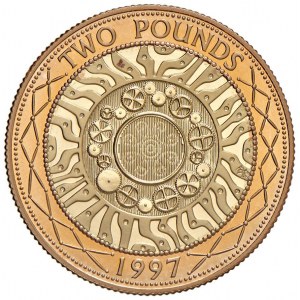 INGHILTERRA Elisabetta II (1952-2022) 2 Sterline 1997 - AU (...