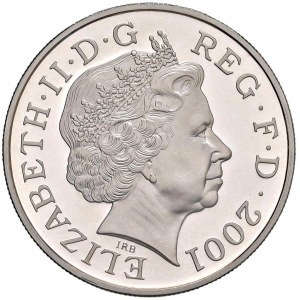 INGHILTERRA Elisabetta II (1952-2022) 5 Sterline 2001 Victor...