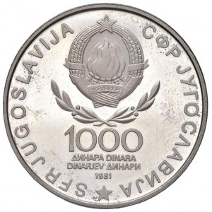 JUGOSLAVIA 1.000 Dinari 1981 - AG (g 14,08)...