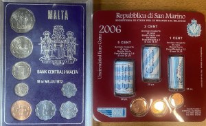 MALTA Divisonal 1972 - With San Marino sets of 5, 2 and a c...