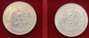 MEXICO Lot of two coins in AG as pictured. To be examined...