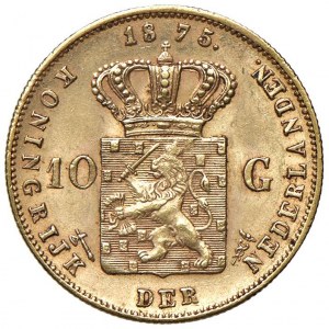 HOLLAND Willem III (1849-1890) 10 Gulden 1875 - Fr. 342 AU (g...