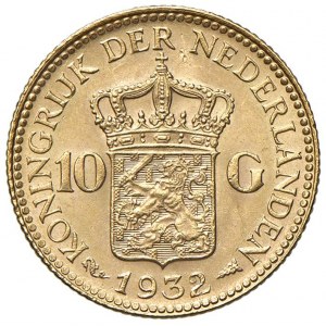 OLANDA Guglielmina (1890-1948) 10 Gulden 1932 - Fr. 351 AU (...