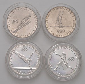 PANAMA Balboa 1988 (4) - AG Lot of set of four coins c...