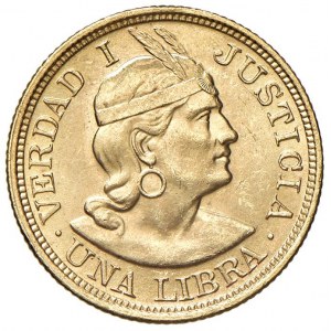 PERU Libra 1916 - KM 207 AU (g 8,00)...