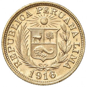 PERU Libra 1916 - KM 207 AU (g 8,00)...