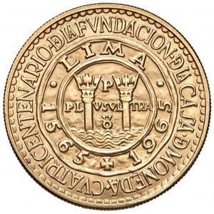 PERU 100 Soles 1965 Lima Mint Anniversary - KM 243 AU (g 4...