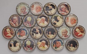 POLAND Lot of 20 medals of John Paul II on coin...