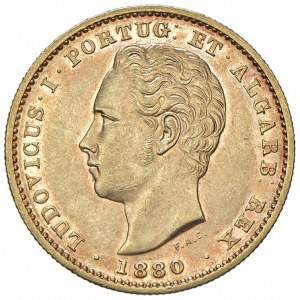 PORTUGAL Luis I (1861-1889) 5,000 Reis 1880 - Fr. 153 AU (...
