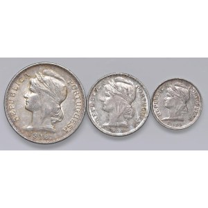 PORTUGAL Escudo et 20 centavos 1916, 10 Centavos 1915 - AG ...