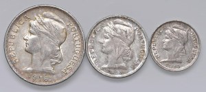 PORTUGAL Escudo and 20 centavos 1916, 10 Centavos 1915 - AG ...