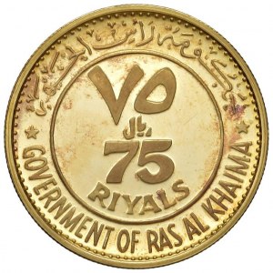 RAS AL KHAIMA 75 Riyals 1970 Rome capital - AU (g 15.54)...