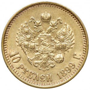 RUSSIA Nicholas II (1894-1917) 10 Rubles 1899 - Fr. 179 AU (g 8...