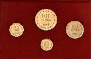 SENEGAL 100, 50, 25 a 10 franků 1968 - Fr. 1-4 AU (g 32.09 ...