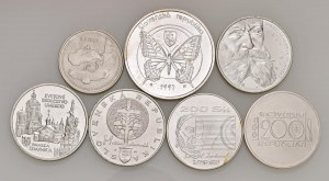SLOVENIA Lot of seven silver coins as pictured...