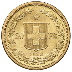 SUISSE 20 Francs 1883 - KM 31.1 AU (g 6.46) ...