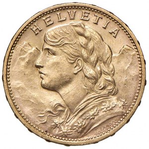 SVIZZERA 20 Franchi 1913 - AU (g 6,44)...