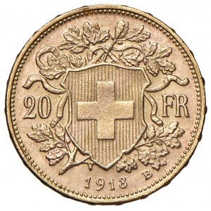 SVIZZERA 20 Franchi 1913 - AU (g 6,44)...