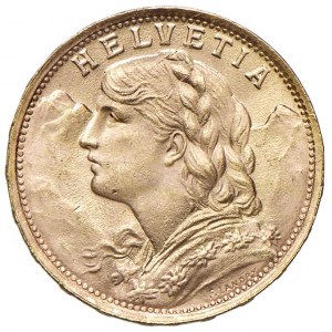 SUISSE 20 Francs 1935 - AU (g 6.45) Rayures sur D/...