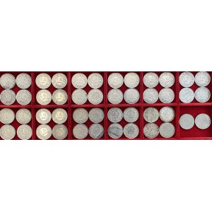 SUISSE Lot de 46 pièces d'un franc de différentes dates, à partir de ...