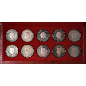 TUNISIA Dinaro 1969 - Lotto di dieci monete con soggetti sto...