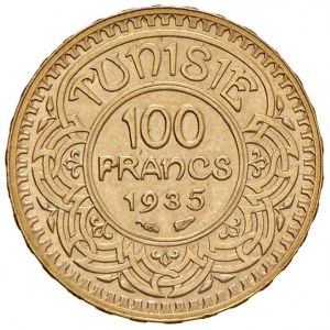 TUNISIA Ahmad II (1929-1942) 100 Franchi 1935 - KM 257 AU (g...