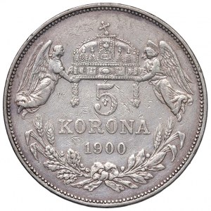 HUNGARY Francis Joseph I (1848-1916) 5 Korona 1900 - KM...