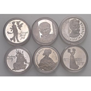 HONGRIE 200 Forint 1976 (3) et 1977 (3) AG Lot de six pièces...