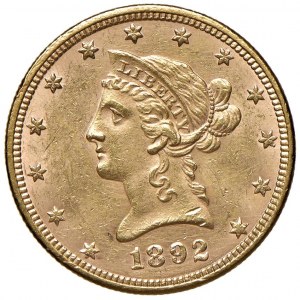 USA 10 Dollars 1892 - KM 74.3 AU (g 13.50)...